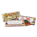 Stock Box of 4 Pack Premium Crayons in "School Themed" Box